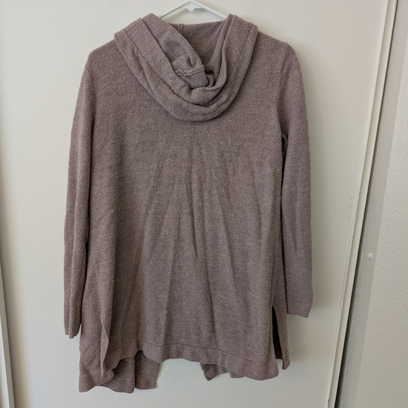 Barefoot Dreams Womens Medium Hooded Cardigan Brown Soft Cozy Loungewear Cottage - Picture 5 of 6